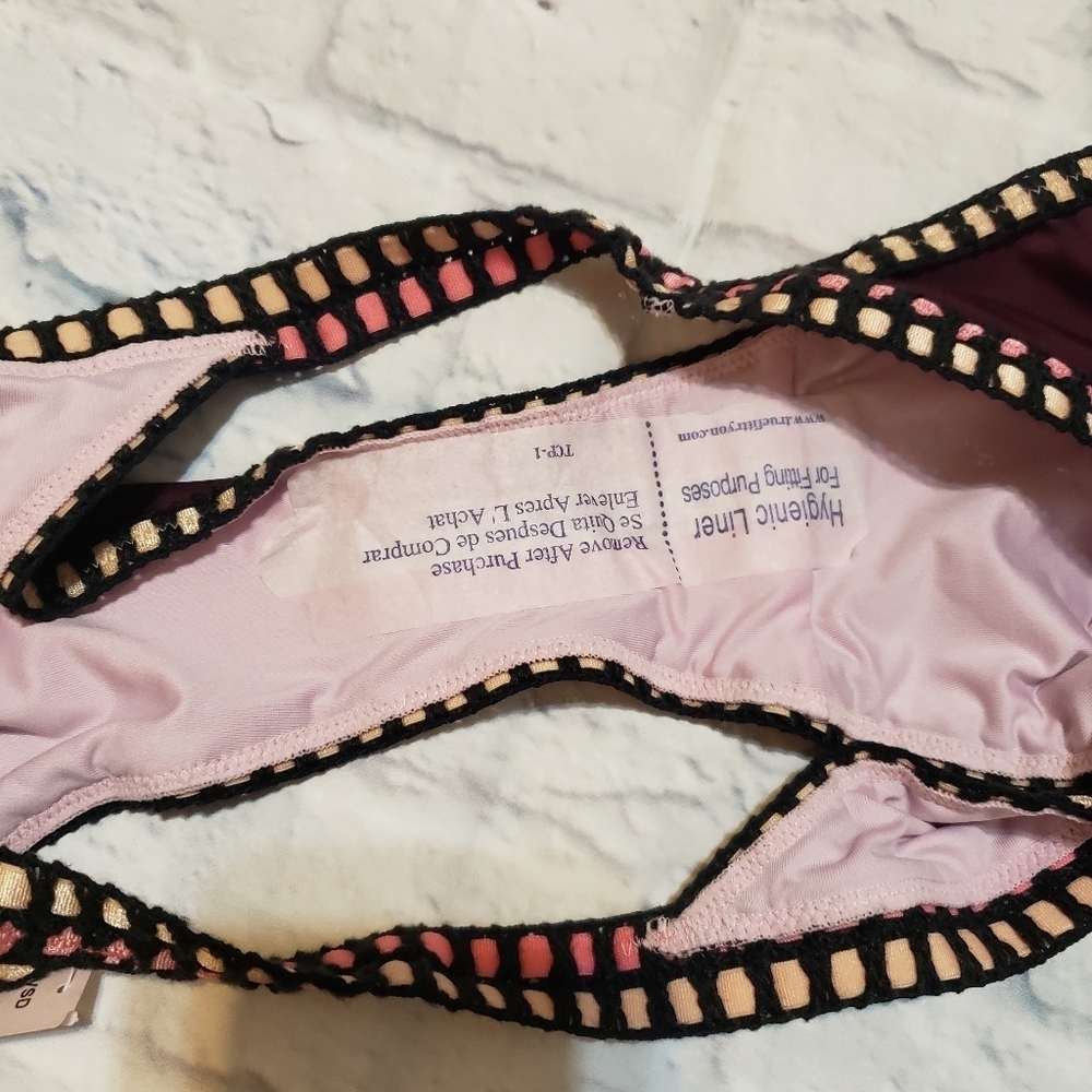Victoria's Secret Burgundy and Pink Bikini Bottom - Picture 3 of 5